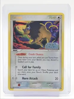 TAUROS 2006 POKEMON EX CRYSTAL GUARDIANS STAMPED RARE HOLO 12/100 Q0847 - Image 1