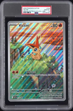 2025 POKEMON SVP UNOVA VICTINI ILLUSTRATION COLLECTION-JUMBO #208 VICTINI PSA 10 - Image 1