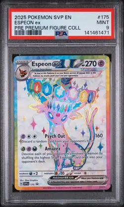 2025 POKEMON SVPPROMO PREMIUM FIGURE COLLECTION #175 ESPEON EX PSA 9 - Image 1
