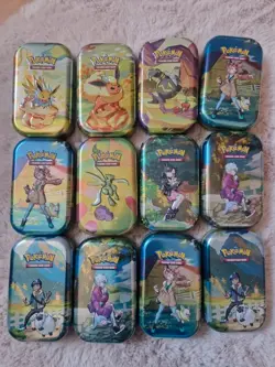 Pokemon tin sets with cards - Image 1