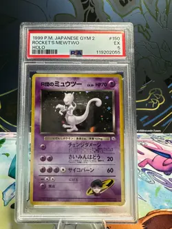 1999 POKEMON JPN GYM 2 #150 ROCKET'S MEWTWO-HOLO PSA 5 - Image 1