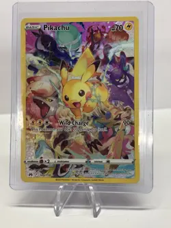 Pokemon TCG Pikachu Secret Rare Full Art Holo 160/159 Crown Zenith - Image 1