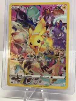 Pokemon TCG Pikachu Secret Rare Full Art Holo 160/159 Crown Zenith - Image 3