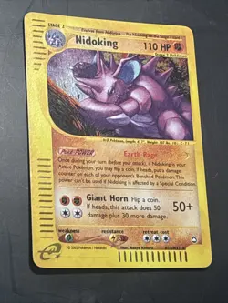 Nidoking Holo Rare H18/H32 Aquapolis 2002 Pokemon LP - Image 2