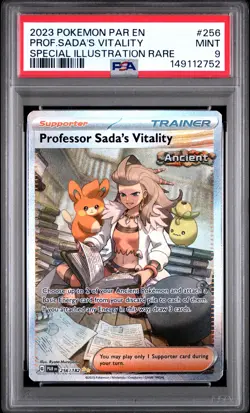 2023 POKEMON PAR EN-PARADOX RIFT #256 PROFESSOR SADA'S VITALITY PSA 9 - Image 1