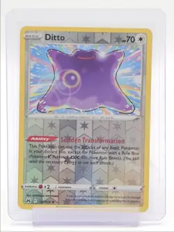 DITTO 2023 POKEMON SWSH CROWN ZENITH RARE REVERSE HOLO 107/159 Q0847 - Image 1