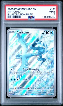 2025 POKEMON JTG EN-JOURNEY TOGETHER ILLUSTRATION RARE #161 ARTICUNO PSA 9 - Image 1
