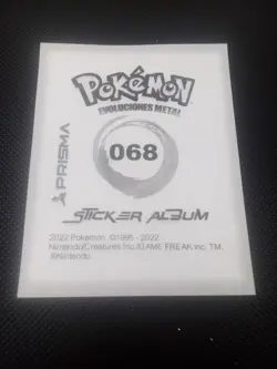 2022 POKEMON Prizma Sticker #068 Machamp Gold Star Holo Peru Gradeable - Image 2