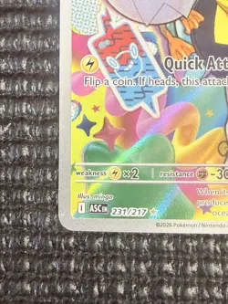 Ionos Wattrel 231/217 English Raw Pokemon Illustration Rare Near Mint - Image 2