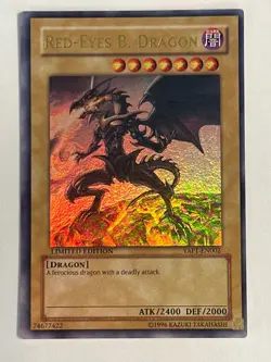Yugioh! LP Red-Eyes B. Dragon YAP1-EN002 Ultra Rare Limited Edition LP HTF - Image 1