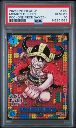 2025 ONE PIECE JAPANESE PREMIUM COLLECTION OP DAY'25 #110 MONKEY D. LUFFY PSA 10 - Image 1