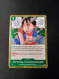 I Know You're Strong... So I'll Go All Out From The Very Start OP13-040 R (Foil) - Image 1