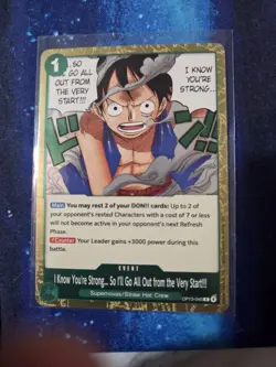 I Know You're Strong... So OP13-040 Foil Rare Carrying On His Will One Piece 🔥 - Image 1