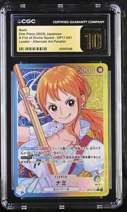 ✨✨ CGC 10 Pristine One Piece Nami OP11-041 Leader Alternate Art Parallel Jpn - Image 1