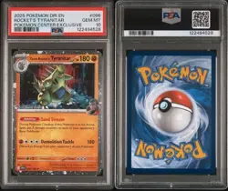 2025 Pokemon Team Rocket’s Tyranitar #096 Pokemon Center Exclusive PSA 10 - Image 3