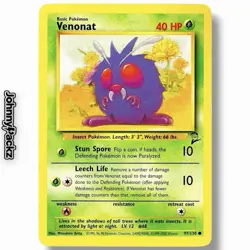 Venonat 97/130 - 2000 Base Set 2 Common - Pokemon Card LP - Image 1