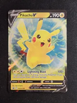 Pikachu V - SWSH198 - Pokemon Sword & Shield Promo Ultra Rare Holo Card - Image 4