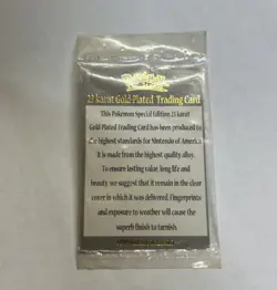 Pikachu #25 Certificate of Authenticity 23K Gold Card 1999. Pokemon Card Only -T - Image 2