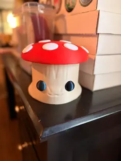 MTG Commander Deck Box 3D Printed, Holds 100 Sleeved Cards Mushroom With Storage - Image 2