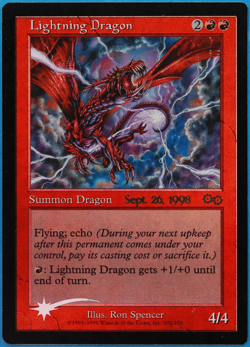 Lightning Dragon (Prerelease) FOIL Urza's Saga Promos PLD CARD (505425) ABUGames - Image 1