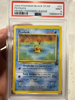 Pokemon TCG Psyduck Black Star Promo Card 20 PSA 9 Mint - Image 1