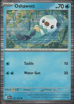 Pokemon TCG Oshawott 021/086 White Flare Poster Collection Holo Promo Card - NM - Image 1