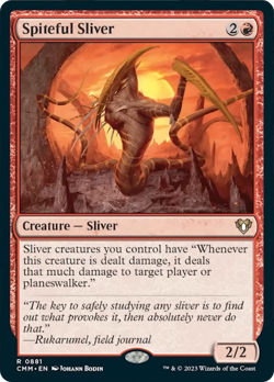 Spiteful Sliver Commander Masters - Near Mint - Image 1