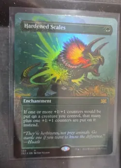 MAGIC THE GATHERING HARDENED SCALES FOIL BORDERLESS DOUBLE MASTERS 369 MINT 2X2 - Image 1
