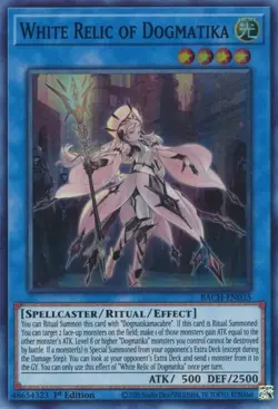 BACH-EN035 White Relic of Dogmatika 1st Edition Super Rare Near Mint YuGiOh TCG - Image 1