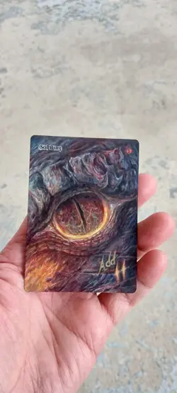 MtG Sol Ring Full Magic Altered Hand Painted Art Original Alter - Image 1