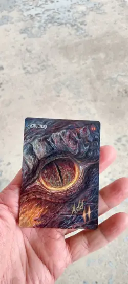MtG Sol Ring Full Magic Altered Hand Painted Art Original Alter - Image 2