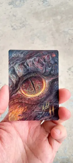 MtG Sol Ring Full Magic Altered Hand Painted Art Original Alter - Image 3
