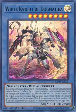 MP22-EN075 White Knight Of Dogmatika Super Rare 1st Edition Near Mint YuGiOh TCG - Image 1