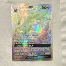 Pokemon Sylveon GX Secret Rare Full Art Holo SM-Guardians Rising 200HP 158/145 - Image 1