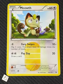 Meowth 102/101 - Noble Victories Secret Rare Holo Pokemon NM - Image 1