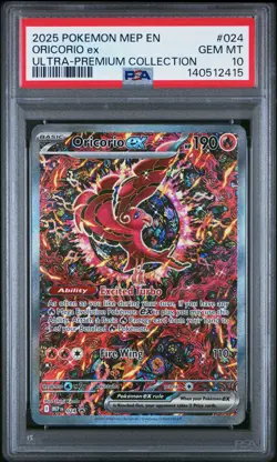 2025 POKEMON MEP EN-ME BLACK STAR PROMO #024 ORICORIO EX PSA 10 - Image 1