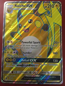 POKEMON JUMBO RAICHU GX SM90 SUN & MOON OVERSIZED ULTRA RARE PROMO NEAR MINT - Image 1