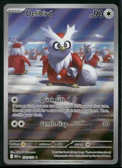 Delibird ME01: Mega Evolution 152/132 Illustration Rare Holofoil Pokemon TCG NM - Image 1