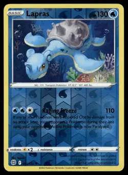 Lapras SWSH09: Brilliant Stars 031/172 Rare Reverse Holofoil Pokemon TCG NM - Image 1