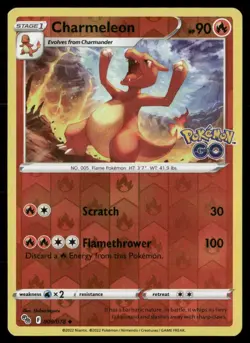 Charmeleon Reverse Holofoil Uncommon Pokemon GO 009/078 NM - Image 1