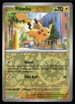 Pikachu SV02: Paldea Evolved 062/193 Common Reverse Holo Pokemon TCG NM - Image 1