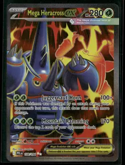 Mega Heracross ex ME02: Phantasmal Flames 108/094 Ultra Rare Holofoil Pokemon NM - Image 1
