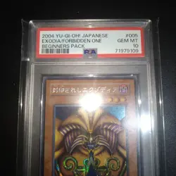 YuGiOh Exodia The Forbidden One PSA10 Secret Rare BP1 Japan Vintage Card - Image 3