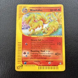Pokemon TCG Card Ninetales H19/H32 Holo Rare Aquapolis English - Image 1