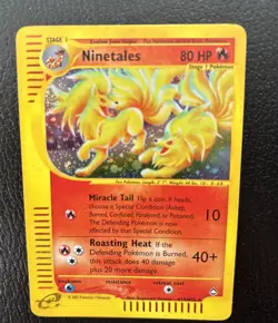 Pokemon TCG Card Ninetales H19/H32 Holo Rare Aquapolis English - Image 5
