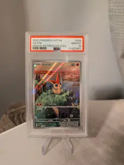 2025 POKEMON SVP PROMO UNOVA VICTINI ILLUSTRATION COLLECTION #208 VICTINI PSA 10 - Image 1
