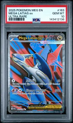 2025 POKEMON MEG EN-MEGA EVOLUTION ULTRA RARE #163 MEGA LATIAS EX PSA 10 - Image 1