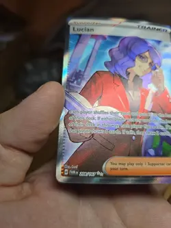 Pokemon TCG Lucian Trainer Full Art Ultra Rare Twilight Masquerade 208/167 - Image 3