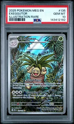 2025 POKEMON MEG EN-MEGA EVOLUTION ILLUSTRATION RARE #135 EXEGGUTOR PSA 10 - Image 1
