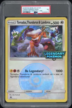 2018 POKEMON SM BLACK STAR JUMBO PROMO TORNADUS, THUNDURUS & LANDORUS PSA 7 - Image 1
